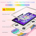 Miniatyrbillede 2 af 2: Lenovo Tab M10 Plus (Gen 3) 360 graders drejeligt silikonecover med håndrem - Farverig Pink Multicolor