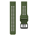 Miniatyrbillede 2 af 2: Garmin Fenix 7X / 6X / 5X silikone urrem - Militærgrøn / Sort Green