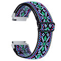 Miniatyrbillede 1 af 2: Elastisk urrem i unikt design til Samsung Galaxy Watch - Blå / Blå Blue