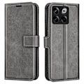 Miniatyrbillede 1 af 2: Læderetui med Pung til OnePlus Ace Pro / 10t - Grå Silver grey