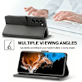 Miniatyrbild 2 av 2: LC.Imeeke läder Samsung Galaxy S23 Plus fodral - Silver/Grå Silvergrå