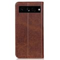 Miniatyrbillede 2 af 2: Google Pixel 7 Pro flip etui i ægte læder med pung – Brun Brown