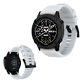 Miniatyrbild 1 av 2: Garmin Fenix 6 / Fenix 5 Plus / Fenix 5 / Forerunner 935 / Quatix 5 / Quatix 5 Sapphire / Approach S60 / Instinct klockarmband i silikon - Vit Vit