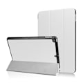 Pikkukuva 1 / 2: iPad (2017) (9.7") Kolmesti Taittuva Nahkakotelo Standillä - Valkoinen White