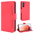 Miniatyrbillede 1 af 2: Modern-styled Læder Pung Etui til Samsung Galaxy S21 FE - Rød Red