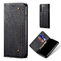 Miniatyrbillede 1 af 2: Jeans Samsung Galaxy S21 flip etui - sort Black