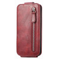 Miniatyrbillede 3 af 6: Vertical Flip Phone Etui med Zipper til Xiaomi 11T / 11T Pro - Rød Red