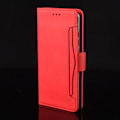 Miniatyrbillede 3 af 6: Stilfuldt Læder Etui med Pung til Xiaomi 11T / 11T Pro - Rød Red