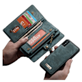 Miniatyrbild 1 av 2: CASEME iPhone XS mobilfodral delad läder silikon plånbok vintage avtagbar – Blå Blå