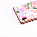 Miniatyrbillede 2 af 2: Sony Xperia Z3+ Læder Flip Etui Med Kortholder - Pink Blomstret mønster Pink