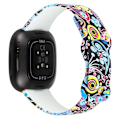 Pikkukuva 1 / 2: Fitbit Sense 2 / Versa 4 viileä kuvioitu silikoninen ranneke - Värikäs Kukka Vektori Multicolor