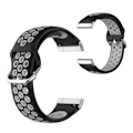 Miniatyrbillede 1 af 2: Fitbit Sense / Versa to-tonet silikone rem - sort / grå Black