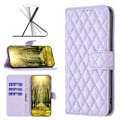 Pikkukuva 2 / 2: Rombuskuvioinen matta läppäkotelo Samsung Galaxy A73 - Violetti Purple