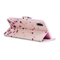 Miniatyrbillede 2 af 2: iPhone Xs Max flip cover i læder med præget mønster - Falling Heart Multicolor