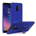 Miniatyrbild 1 av 2: IMAK Samsung Galaxy A6+ (2018) mobilskal TPU material avtagbara ringhållare tillkommer skärmskydd - Blå Blå