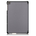 Miniatyrbild 2 av 6: Tri-fold läderfodral för Huawei MatePad T10 - Grå Silvergrå