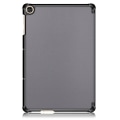 Pikkukuva 2 / 6: Kolminkertainen nahkainen jalusta kotelo Huawei MatePad T10 - Harmaa Silver grey