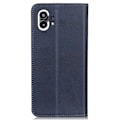 Miniatyrbillede 2 af 2: Flip Etui med Pung i Ægte Læder til Nothing Phone (1) - Blå Blue