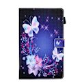Miniatyrbillede 4 af 6: Samsung Galaxy Tab A 10.1 (2019) elegant  læder flip etui - blomster / sommerfugl Blue