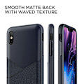 Miniatyrbillede 2 af 2: VRS Design iPhone XS Max læder-etiket - Navy Black