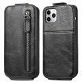 Miniatyrbillede 1 af 6: Lodret iPhone 11 Pro Max flip etui med lynlås - Sort Black