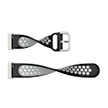 Miniatyrbillede 2 af 2: Fitbit Sense 2 / Versa 4 tofarvet silikone-urrem - Sort / Grå Black