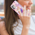 Miniatyrbillede 2 af 2: Marble Mønstret Cover med Ring Holder til Motorola Edge 20 Lite - Lyselilla Purple