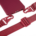 Miniatyrbillede 4 af 6: Tyndt TPU-etui med mat finish og justerbar strop til Samsung Galaxy M32 5G / A32 5G - Rød Red
