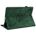 Miniatyrbillede 2 af 2: Samsung Galaxy Tab A8 10.5 (2021) blomstertryk PU læder flip cover - Grøn Green