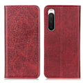 Pikkukuva 1 / 2: Sony Xperia 10 IV lompakkokotelo, aitoa nahkaa - Punainen Red