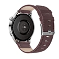 Miniatyrbild 1 av 2: 22 mm universal klockarmband i enfärgat läder - Mörkbrun Brun