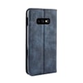 Miniatyrbillede 2 af 2: Samsung Galaxy S10e vintage stil læder flip etui - Blå Blue