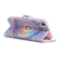 Pikkukuva 2 / 2: iPhone Xs Max laaseri pinnoitettu kuviollinen synteetti nahkainen lompakko suojakotelo - Kaunis Kukka Multicolor