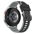 Miniatyrbild 5 av 5: 22 mm universellt dubbelfärgat klockarmband i silikon - Svart / Grå Silvergrå
