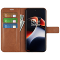 Miniatyrbild 6 av 6: Hållbart konstläder OnePlus 11R / OnePlus Ace 2 fodral med plånbok - Brun Brun
