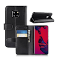 Miniatyrbillede 1 af 2: Huawei Mate 20 Pro mobiletui i splidtet læder med kortholder - Sort Black