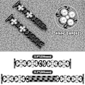 Miniatyrbillede 2 af 6: Samsung Galaxy Watch 5 / 5 Pro / (42mm) rhinestone blomsterformet urrem - Sort Black