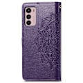 Miniatyrbillede 2 af 2: Mandala Motorola Moto G42 Flip Etui - Lilla Purple