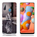 Pikkukuva 1 / 2: Deco Samsung Galaxy A11 kuoret - Kissa ja heijastus Multicolor