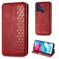 Pikkukuva 1 / 2: Nahkakotelo With A Stylish Rhombus Imprint For Motorola Moto G60s - Punainen Red