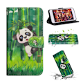Miniatyrbillede 1 af 2: Sony Xperia L3 mønstret læderetui - Panda Multicolor
