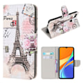 Miniatyrbillede 1 af 2: Wonderland Xiaomi Redmi 9C Flip etui - Eiffel tower Multicolor