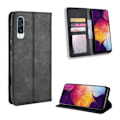 Pikkukuva 1 / 2: Samsung Galaxy A50 vintage nahkakotelo - Musta Black