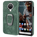 Miniatyrbillede 1 af 2: Stødsikkert lædercover med oval kickstand til Nokia G20 - Grøn Green