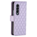 Miniatyrbillede 2 af 2: Rhombus mat Samsung Galaxy Z Fold3 5G flip etui - Lilla Purple