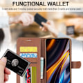Miniatyrbillede 5 af 6: LC.IMEEKE Xiaomi Redmi Note 11E / 11 Prime 5g / M4 5g Flip Etui - Brun Brown