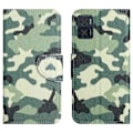 Miniatyrbillede 1 af 6: Wonderland Motorola Moto E22i / E22 Flip Etui - Camouflage Green