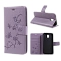 Miniatyrbillede 1 af 2: Samsung Galaxy J5 (2017) Flot og stærkt læder etui med tryk - Lilla Purple