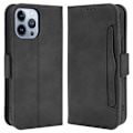 Miniatyrbillede 1 af 2: Moderne iPhone 14 Pro læderetui med pung - Sort Black