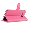 Miniatyrbillede 2 af 2: Samsung Galaxy S10e litchi skin læder flip etui - Rosa Pink